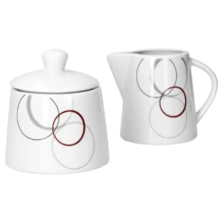 Kombiservice Palazzo 62tlg. - Weißes Porzellan Mit Kreise- Dekor In Grau Und Dunkelrot - Für 6 Personen -Villeroy & Boch Angebote Store 0b9e2ad0 e55a 4bb0 a03a 6e96b445f5a8 scaled