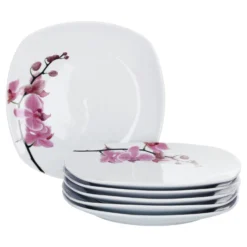 6er Set Dessert- Kuchenteller Kyoto Orchidee 18,5cm