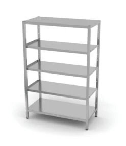 Edelstahl Gastro-Lagerregal Mit 5 Verstellbaren (perforierten) Ablagefächern | AISI 430 Qualität | HxBxT 180x140x40 -Villeroy & Boch Angebote Store 5019c316 2baa 4541 8426 ce1dfec224fe