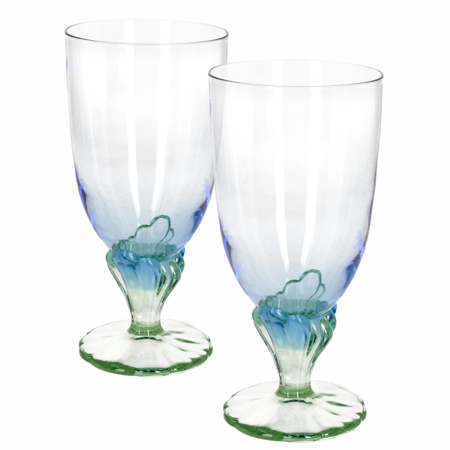 2er Set Bahia Eisbecher 540ml Blau Mit Grünem Fuß 1 2er Set Bahia Eisbecher 540ml Blau Mit Grünem Fuß