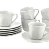 6er Set Kaffeetasse 18cl Mit Kaffeeuntertasse 14,5cm Atrium