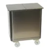 Rollbarer Vorratsbehälter Aus Edelstahl, 120 Liter