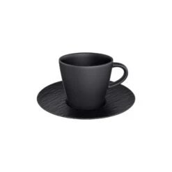 Villeroy & Boch Manufacture Rock Espressotasse Mit Untertasse Schwarz