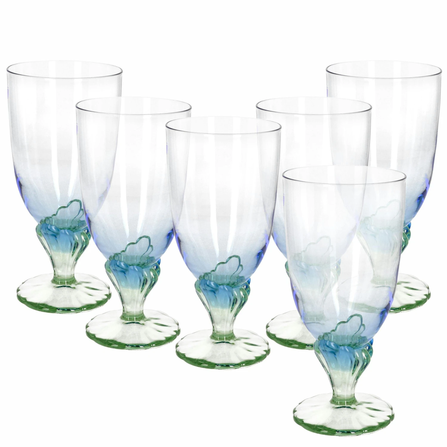 2er Set Bahia Eisbecher 540ml Blau Mit Grünem Fuß 2 2er Set Bahia Eisbecher 540ml Blau Mit Grünem Fuß – Bild 2